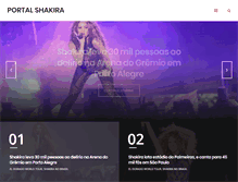 Tablet Screenshot of portalshakira.com